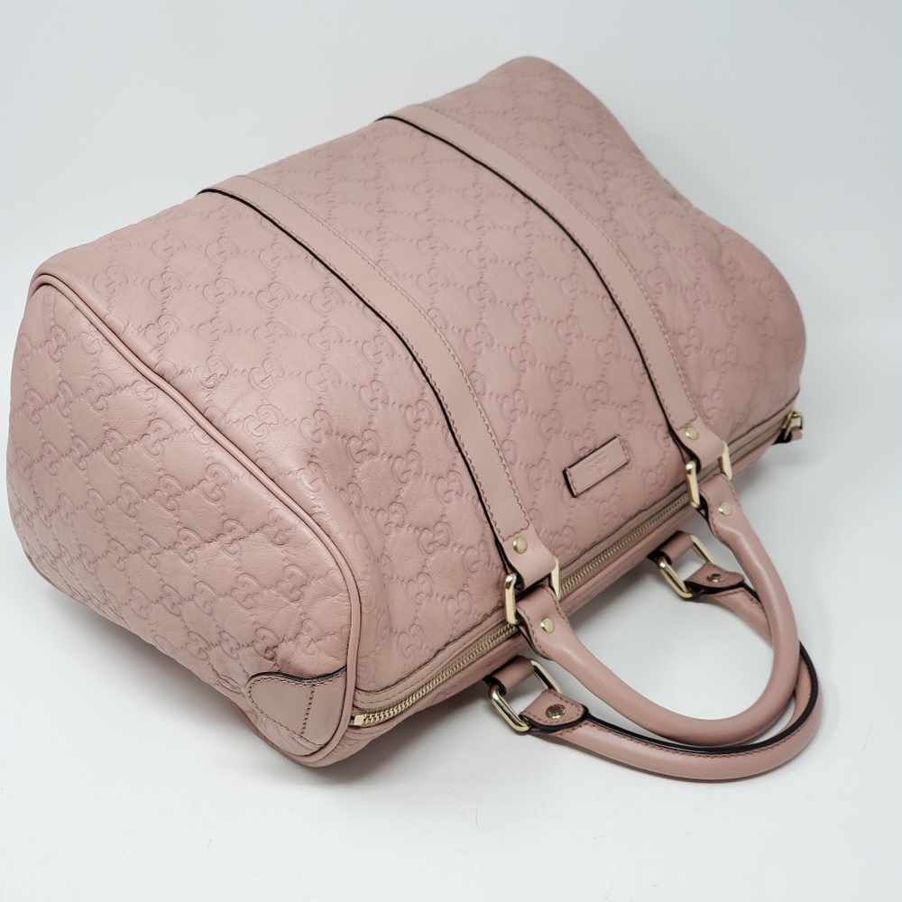 100% Auth Gucci Boston Light Pink Leather Bag - Picture 3 of 16